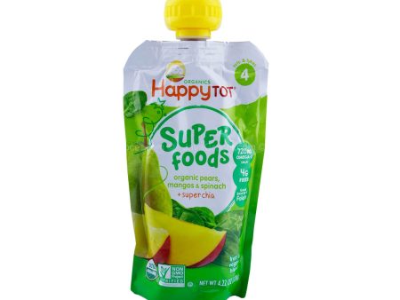 Happy Tot Organic Superfoods Pears, Mangos and Spinach 120g Hot on Sale