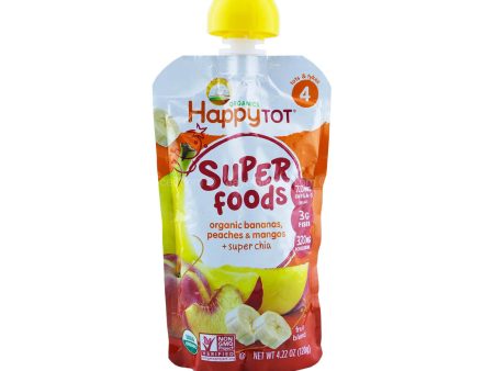 Happy Tot Organic Superfoods Bananas, Peaches and Mangos 120g Discount