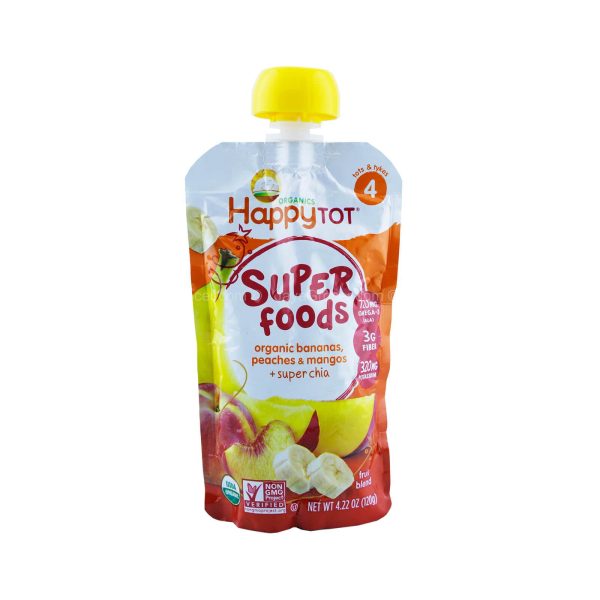 Happy Tot Organic Superfoods Bananas, Peaches and Mangos 120g Discount