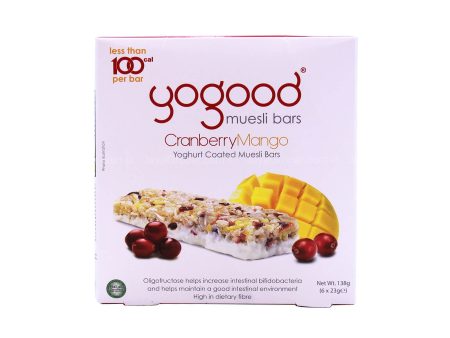 Yogood Muesli Bars Cranberry Mango 138g Online Hot Sale