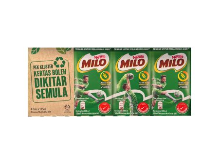 Milo Activ-Go Ready-to-Drink Chocolate Malt Drink 125ml x 4 For Sale