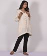 ANITA Linen-Cotton Hand Embroidered Tunic Dress: Made to Order Customizable For Discount