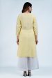 TISTA Linen-Cotton Hand Embroidered Tunic Kurti: Made to Order Customizable Hot on Sale