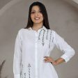 MYRA  HAND EMBROIDERED PURE COTTON SHIRT For Discount