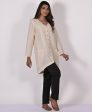 ANITA Linen-Cotton Hand Embroidered Tunic Dress: Made to Order Customizable For Discount