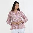 SUCHI Pure Cotton Block Print  Hand Embroidered Top Cheap