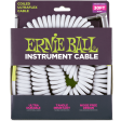 Ernie Ball 30FT Coiled Instrument Cable (Angle) For Sale