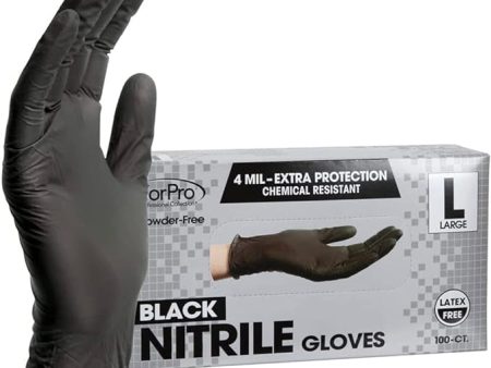 Gloves, Black Vinyl,  L Fashion