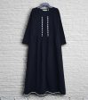 PIPPA Pure Cotton Hand Embroidered Long Dress: Made to Order Customizable Discount