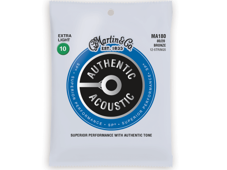 Martin Acoustic Guitar Strings: 12 String MA180 Bronze (10-47) Online