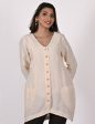 ANITA Linen-Cotton Hand Embroidered Tunic Dress: Made to Order Customizable For Discount