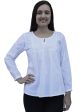 LISA Pure Cotton Hand Embroidered Boho Top, Blouse For Discount