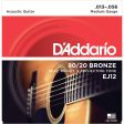 13-56 Medium, 80 20 Bronze Acoustic Guitar Strings | EJ12 Fashion