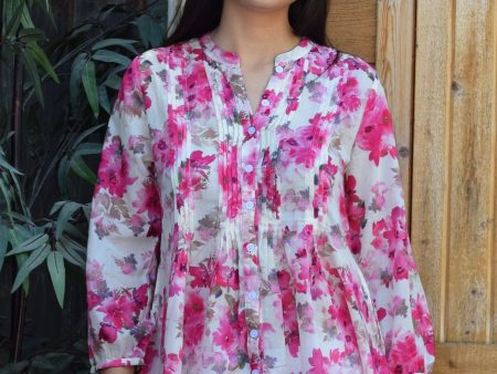 MANALI Printed Soft Cotton Tunic Top: Made to Order Customizable For Cheap