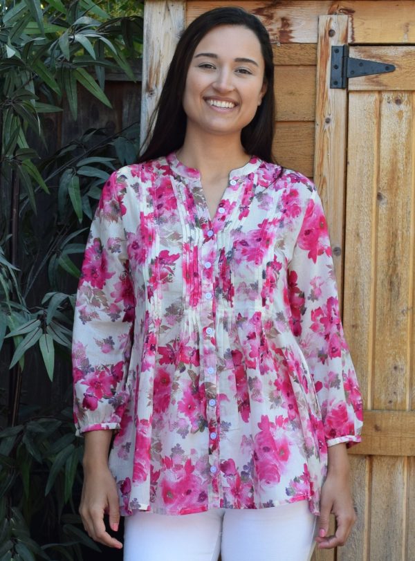 MANALI Printed Soft Cotton Tunic Top: Made to Order Customizable For Cheap