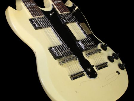 Gibson Custom Shop Alex Lifeson EDS-1275 Doubleneck Aged Electric Guitar Arctic White Hot on Sale