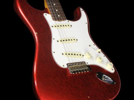 Fender Custom Shop L-Series Roasted 1964 Stratocaster Electric Guitar Red Sparkle Fashion