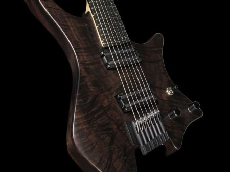 Strandberg Custom Shop Claro Walnut Boden 7 Electric Guitar Perpetual Black Hot on Sale