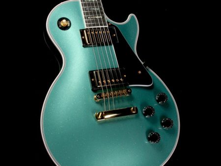 Gibson Custom Shop Limited Edition Les Paul Custom Sparkle Abalone Electric Guitar Green Sparkle Online Hot Sale